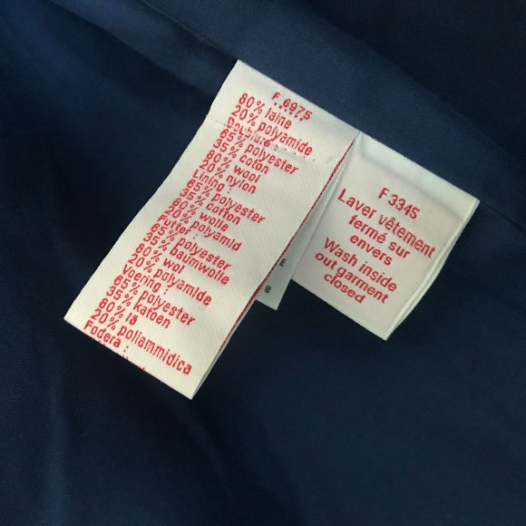 Lacoste Live Dark Pink Navy Blue Women’s Wool Blend Varsity Jacket Coat Size XS - Picture 6 of 7